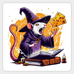Rat Wizzard Cheese Magnet
